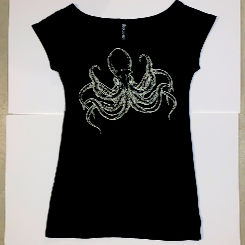 Sourpuss Octopus Kraken Black Tunic T-shirt Top L